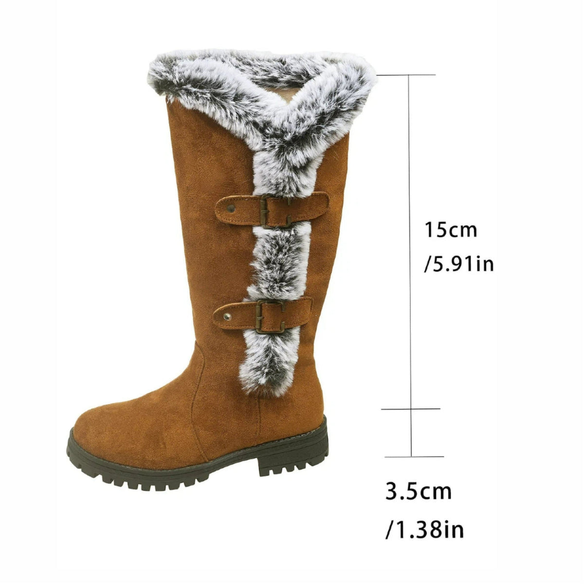 Fiorelle Women's WinterHug Mid-Boots - Plush Lined Suede Snow Boots (US 5-10.5)