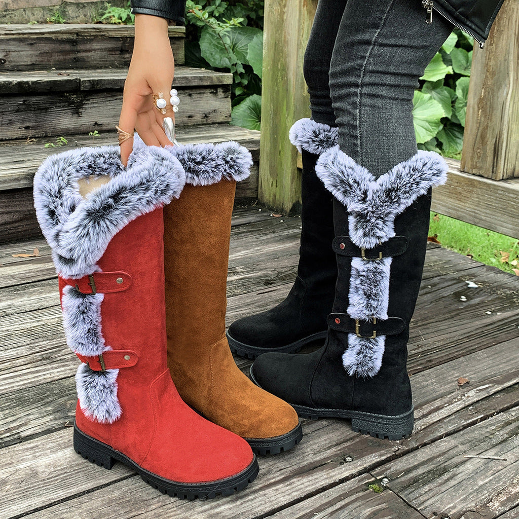 Fiorelle Women's WinterHug Mid-Boots - Plush Lined Suede Snow Boots (US 5-10.5)