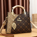 Fiorelle Women's Artisan Color-Block Tote - High-Capacity Convertible Shoulder Bag with Signature Print