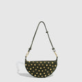 Fiorelle Women's Rebel Rivet Underarm Bag - Punk-Edge Mushroom Stud Shoulder Crossbody with Detachable Strap & Distressed Texture