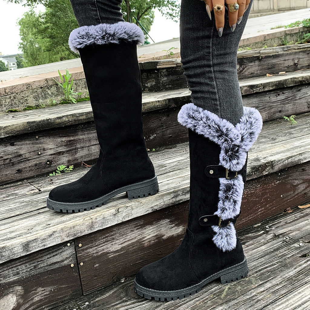 Fiorelle Women's WinterHug Mid-Boots - Plush Lined Suede Snow Boots (US 5-10.5)