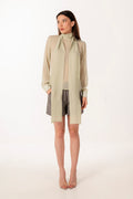 SIENNA LIGHT GREEN SILK BLOUSE