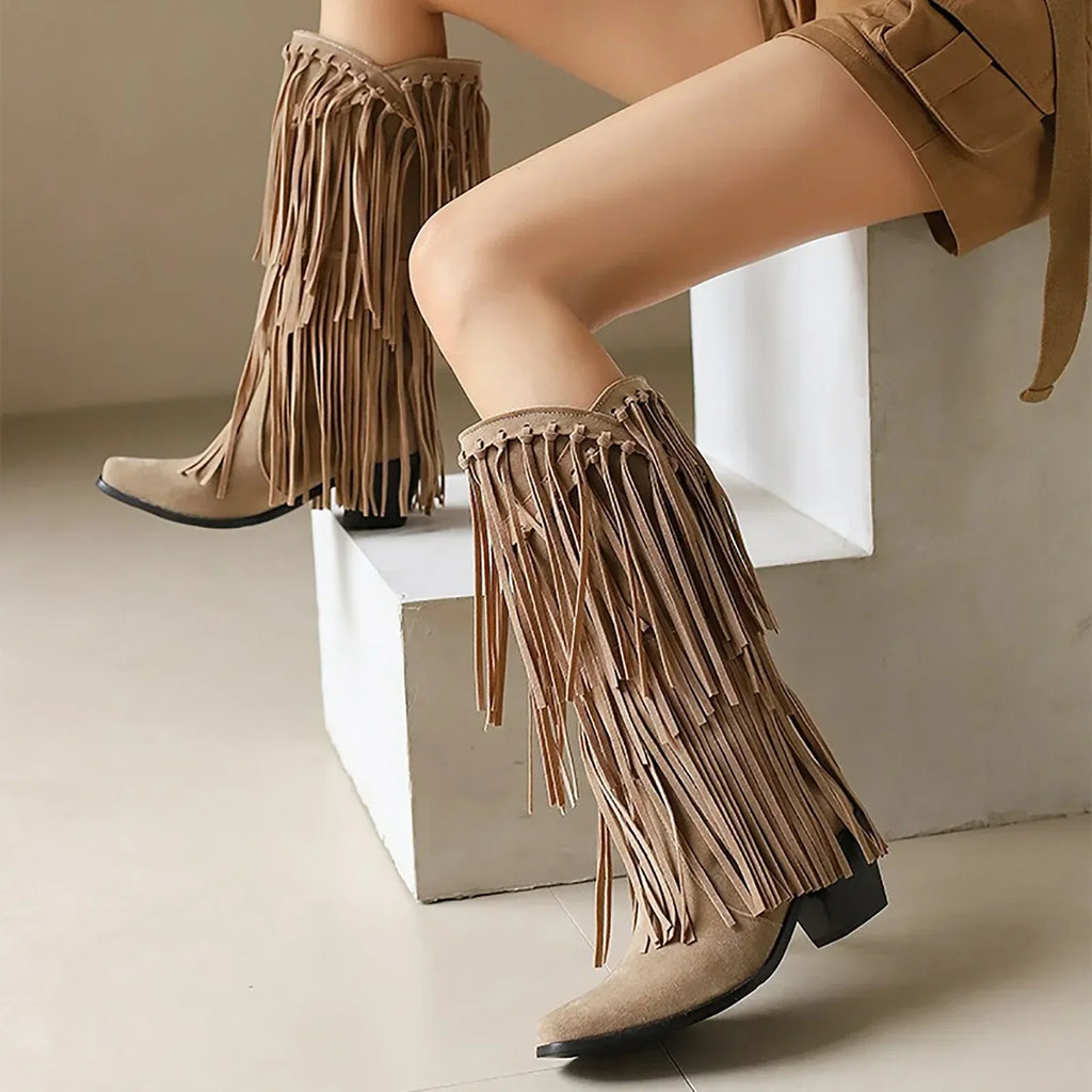 Savanna Fringe Tassel Boots