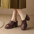 Gigi Leather Platform Sandals